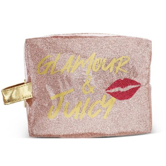 NWT JUICY COUTURE Glitter Glamour Cosmetics Vinyl Makeup Bag (JCXX020) - Picture 1 of 5